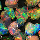 DRJEFUN Opal raw stone natural fire color opal raw opal crystal color treasure mineral crystal teaching department st10