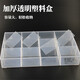 
Pengzhu thickened transparent plastic parts box without cover partition screw box classification grid electronic component separation storage box 1105-1 (12 grid fixed without cover)