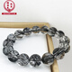 Cool Dixiang collects natural Brazilian black hair crystal bracelet clear and smooth hair black crystal hair titanium crystal men and women zodiac year bracelet 9227 black hair crystal