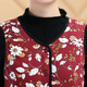 
Sihuang Silk Vest for women's handmade 100% mulberry silk cotton jacket vest cardigan in winter warmth and inner vest liner large size, jujube red and white flowers 3519 3XL [Suggested 140-155 Jin [Jin equals 0.5 kg]]