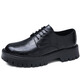 
Nordic Picture (BEIOUTU) thick-soled high-rise casual shoes Fashion British lace-up wear-resistant low-top business men's shoes 2687 Black 41