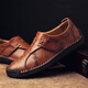 Western Region Kamelgröße Marke 2023 Herren Lederschuhe Herren Herbst Neue echte Lederbohnenschuhe Großgröße 9912 Rotbraun 40