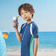 Li Ning (LI-NING) one-piece children's swimsuit boy parent-child baby student middle-aged and small child girl swimsuit 362 dark blue 150