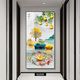 Sixpoetry entrance hall decorative painting modern minimalist entrance corridor background wall mural high-end painting hanging at the end of the aisle opposite the door Fulu Golden Tree (aluminum alloy frame) 80*160cm art crystal porcelain painting (bright surface)
