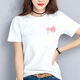 Wang Ximai, una camiseta de algodón puro de tendencia nacional para mujeres en el verano, estudiante de manga corta, coreana suelta, versátil, versátil, blanco [Hua Dan 9901], M Código recomendado, 80-100 Jin [Jin equivale a 0.5 kg]