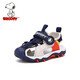Snoopy (SNOOPY) children's shoes, children's sandals, Baotou anti-kick summer new style boys' breathable anti-slip medium and large children's outdoor sandals, 802 dark blue rice, size 27, inner length about 173mm