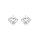 Mengjinyuan PT950 platinum earrings, crown temperament earrings, birthday gift for girlfriend, about 1.7g