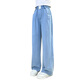 Pitt Pitt Summer Girls Wide Legs 2025 Neue Kinderhosen Sommermädchen Jeans mittlere große Kinder Casual Sporthose 9905 Weiß + 15013 Blau [Ice Seidenset] 170 cm