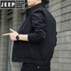 JEEP SPIRIT2023 Autumn New Men's Jacket Korean Style Trendy Spring and Autumn Clothing Top Work Jacket Men's 27 Styles Black Spring and Autumn XL 124-143Jin Jin is equal to 0.5 kg