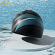 361 Adult silicone swimming cap for men and women, waterproof and comfortable, non-stretching, large head circumference, swimming printed cap, black