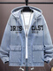Pilo Gordon Biluogenee Teen-Jeansjacke für Jungen im Frühjahr, Herbst und Winter New Style und Velvet Dicked High School Lose Jacket Herren-Kleidung 9855 Schwarz [plus Samtstil] XL (120-140jin [Jin gleich 0,5 kg] ungefähr
