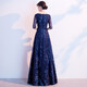 
Seidler's temperament evening dress for women 2025 new high-end banquet long-term annual meeting host music art exam party dress Navy blue M