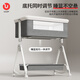 
ULOP (ULOP) baby cot splicing bed multi-functional baby bed with diaper table movable newborn nap bed baby cradle type crib [brown mat + mosquito net + diaper table]