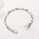 GEM STONE KING 4 carat green peridot bracelet for women 925 silver colored gemstone bracelet as a Women's Day gift for wife 925 silver plated platinum