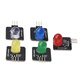 LED indicator light LED light sensor red, yellow, blue, green and white electronic building blocks 10mm light-emitting module yellow single _pin header welded
