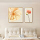 Pintura de pared de dormitorio de flores simple comúnmente escrita Moderia de flores SOMBRES COOL CALINGO Sala de estar Mural dormitorio principal Pintura colgante K12119 80*80 + 40*80 Película de tela + PS Marco