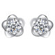 Nilan four-leaf clover platinum earrings PT950 women's platinum diamond earrings earrings versatile girlfriend's birthday romantic four-leaf clover earrings pair