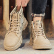 UQIAO Martin Boots Hombres de hombres High Top Summer grueso Camuflaje Camuflaje Zapatos de trabajo Desierto al aire libre Menores Agradables Zapatos para hombres Khaki [Modelo de venta caliente] 42