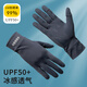 Banana Xia Sail Sunscreen Gloves Men's Ice Silk Thin Summer Cycling Driving Anti-Slip Cycling Fishing Anti-UV Touch Screen Men's Smiling Face Dark Gray 0 One Size