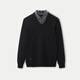 Heilan House double collar sweater men's light business fashion series sweater winter men HNTHW3Y009A black 8A XL 180/96A recommended 151~164Jin Jin equals 0.5 kg