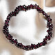 Natural garnet bracelet for women, gravel crystal bracelet, irregular single circle, beauty and blood circulation temperament for women, garnet gravel bracelet