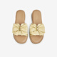 
Heshe (TATA) fairy-style slippers for women wearing flat beach sandals for women 2024 summer new YBE06BT3 yellow 34