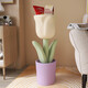 First sight of Nordic tulip floor-standing ornament vase in the living room next to the TV cabinet Internet celebrity small fresh opening gift flower pot Tulip floor-standing storage vase