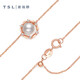 Xie Ruilin (TSL) 18K gold diamond and pearl necklace, a multi-wear color gold clavicle chain for women BD349