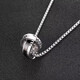 QMXD engraved titanium steel necklace men's trendy hip-hop high-end men's pendant trendy brand versatile clavicle chain handsome accessories necklace