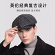 Lufeng Razor Party hat Peaky Blinders octagonal hat retro British woolen newsboy hat men's beret painter hat black and gray plaid head circumference 58-60CM