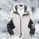 Woodpecker de gran tamaño de gran tamaño para hombres New White White Down Chaqueta corta Down Chaqueta Down Cubrera Establecida de parker caluroso y frío 2166 metros White XL