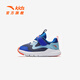 Anta Children's Sports Shoes Baby Shoes 2025 Primavera y verano Nuevo Velcro Aprendible Sofle suave Sobre fácil de plegar zapatos para niños pequeños Tinta clara Azul/pronto azul/Cristal fluorescente Verde-1 de 20 pies de longitud aproximadamente 12 cm