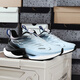 Nuevos zapatos deportivos de verano Autumn e invernal de otoño e invierno botón de giro Running Zapatos ultra ligeros Atacos y zapatos transpirables Hombres 9887 LIGHTA AZUL [superficie de cuero] 42