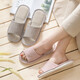 
Jieliya [2 pairs] linen slippers for women in summer indoor and household sweat-absorbing and odor-proof silent couple sandals for four seasons Big red + coffee 38-39 Female + 42-43 Male