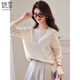She enjoys 100% pure wool sweater women's round neck sweater warm top autumn and winter inner layering sweater T144Z8004