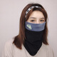 Meilunmei winter neck cover for women double-layer thickened warm Oli velvet outdoor fashion men and women gradient pullover scarf 3891 black coffee, all size