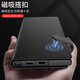 屏蓬 适用三星s24ultra手机壳翻盖s23ultra全包防摔保护套钱包款SM-S9280支架磁吸素皮皮套 碳纤纹黑 三星s24ultra