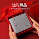Cnoles Wallet Herren Kurzer Multifunktions-Leder-Wallet-Kartenbeutel mehrerer Karten-Karten-Slots Vielseitige Münzbrieftasche Geschenkbox, praktisches Geburtstagsgeschenk für Freund und Ehemann, Dream Gray