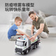 Spray truck, sprinkler, alloy car, toy, children's road sweeper, fog cannon, epidemic prevention and disinfection car, boy's fog cannon truck, alloy model, extra large engineering crane + 8 pieces
