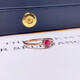 Eba natural pigeon blood red 0.4 carat ruby ring colorful 18K gold diamond ring for girlfriend birthday gift 18K rose gold ready size 9-22 size message