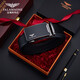Falamaone luxe Nouvelle marque authentique cuir masculin's ceinture de la Saint-Valentin Pantalon d'affaires Belt Belt pour mon mari Père petit ami Pd829 Couleur de canon [Business polyvalent décontracté] Par défaut 120cm [emballage de boîte cadeau]