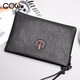 Kuh Herren Handtasche Mode Clutch Bag Herrenbeutel großer Kapazität Umschlagbeutel Casual Handtasche Tasche Herren C-9818 Schwarz