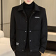 Woodpecker (Tucano) Herbst- und Winter-Tweedjacke für Herren Wollmantel Kurzer Revers-Winter-Top Neues Freizeit-Tweedjacke grau M 90-110Jin [Jin gleich 0,5 kg]