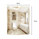 Huakai Star Bathom Mirror Mirror de baño Mirror sin golpes de pared sin espejo de maquillaje sin espejo redondeado 70*50 cm