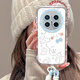 Jiang Ming eignet sich für Huawei Mate70pro Mobiltelefon Hülle HuaaweMeimate70pro+ Schutzhülle Lens Vollkuppen-Airbag Anti-Fall-Fall transparent Soft Shell Niedliche Cartoon-Schutzhülle mit Lanyard