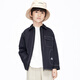 Little MO&Co. Children's clothing spring and autumn boys' pure cotton long-sleeved shirt crisp jacket children's shirt medium and large children black 120 120/60
