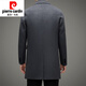 Pier Cardin High-End Brand Wool Coat Chaqueta de lente de lente de largo longitud de doble lidra