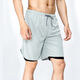 Running shorts two-in-one marathon men can put mobile phones with double layer lined sports American fake two-piece basketball 9904# green M 4XL (190c175-190Jin [Jin equals 0.5 kg])