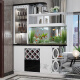 
Pu Lian partition screen modern simple entrance cabinet with fish tank living room modern simple partition cabinet room hall cabinet double-sided cabinet wine cabinet shoe cabinet screen partition 3895 assembly frame structure