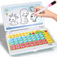 BEICHUZHONG Smart Smart Small Computer Toys Machine Education Machine Boy and Girl Learning Point Reading Machine 3-6 años Niños Yiqizhi Orange [Versión actualizada con mouse] Versión de batería Pinyin/Inglés Número/Color Forma